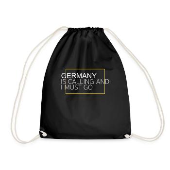 Germany Quote - Drawstring Bag - black - Front