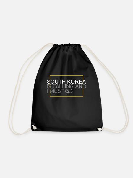 South Korea - Turnbeutel - Schwarz