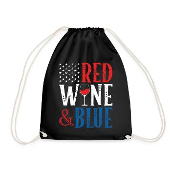 Vin rouge et boisson bleue au 4 juillet - Sac de sport léger - noir - Devant