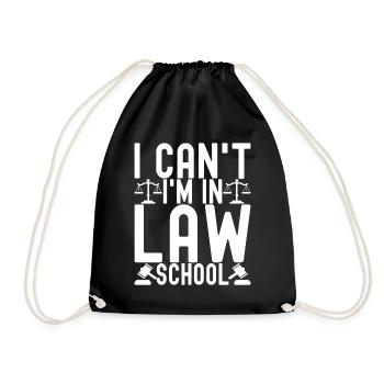 Law Student Judge Public Prosecutor - Drawstring Bag - black - Front