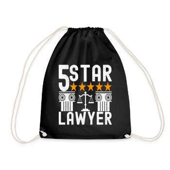 Law Student Judge Public Prosecutor - Drawstring Bag - black - Front