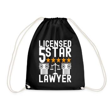 Law Student Judge Public Prosecutor - Drawstring Bag - black - Front