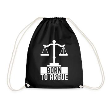 Law Student Judge Public Prosecutor - Drawstring Bag - black - Front