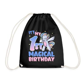 It's my 1st magical birthday - Drawstring Bag - black - Front