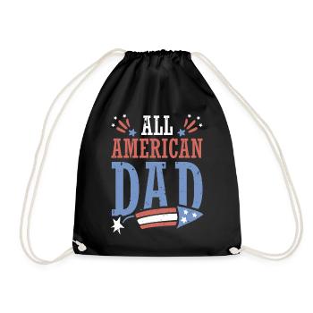 All American Dad 4. Juli Feuerwerkskörper - Turnbeutel - Schwarz - Vorne