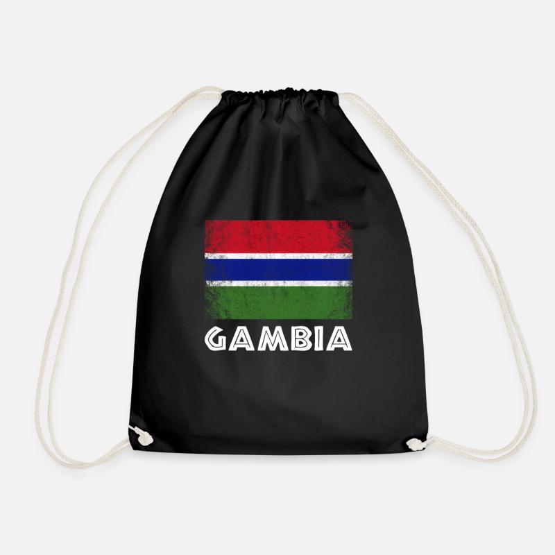 Gambian flag, Gambia - Turnbeutel - Schwarz