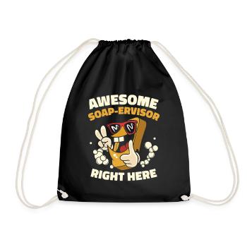 Soap Making Saponification Soaping Soap Maker - Drawstring Bag - black - Front