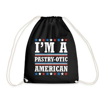 I'm A Pastry-otic American 4. Juli - Turnbeutel - Schwarz - Vorne