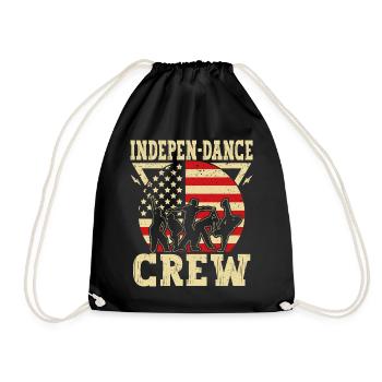 Indepen-dance Crew 4. Juli Independence Day Tänzer - Turnbeutel - Schwarz - Vorne