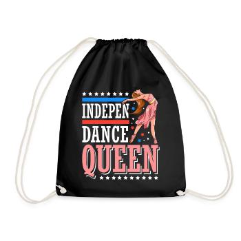 Indepen-dance Queen 4. Juli Independence Day - Turnbeutel - Schwarz - Vorne