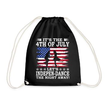 It's the 4th of July, we're dancing the - Drawstring Bag - black - Front