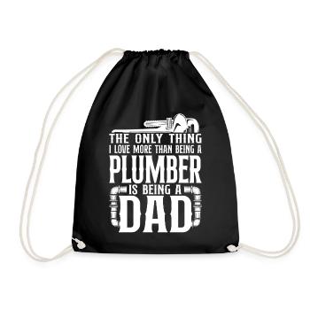 Plumbing Plumber Dad Vintage The - Drawstring Bag - black - Front