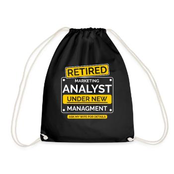 Marketing Analyst Retirement Pension - Drawstring Bag - black - Front