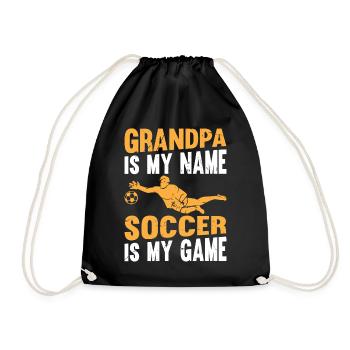 Grand-père est mon nom Le football est mon jeu - Soccer Gran - Sac de sport léger - noir - Devant