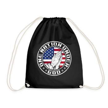 Une nation sous Dieu prie pour - Sac de sport léger - noir - Devant