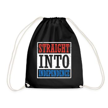 Straight into Independence Day 4 July Holiday - Drawstring Bag - black - Front