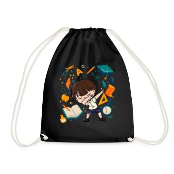 Dabbing Boy Premier jour d’école Élève Enfant - Sac de sport léger - noir - Devant