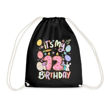C’est mon 12 anniversaire de vacances de beignets de Pâques - Sac de sport léger - noir - Devant