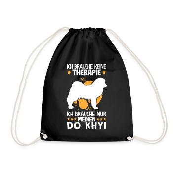 Ich brauche nur meinen Do Khyi Tibetdogge - Turnbeutel - Schwarz - Vorne
