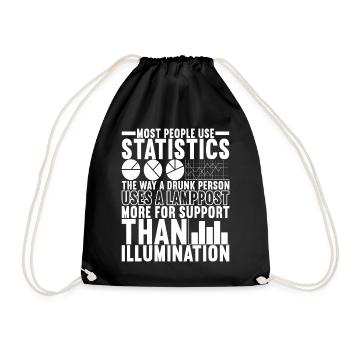 Data Scientist Data Analyst - Drawstring Bag - black - Front