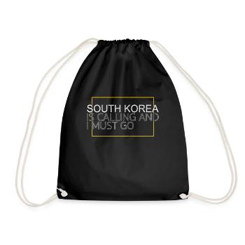 South Korea - Turnbeutel - Schwarz - Vorne