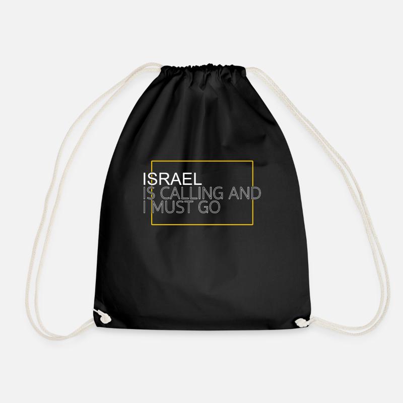 Israel Spruch - Turnbeutel - Schwarz
