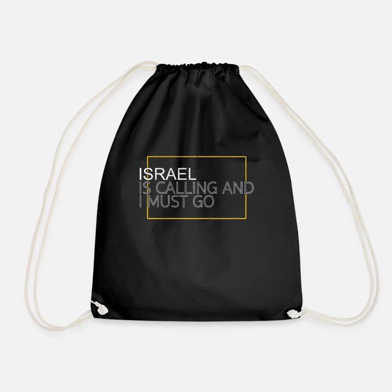 Israel Spruch - Turnbeutel - Schwarz