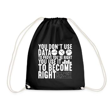 Data Scientist Data Analyst - Drawstring Bag - black - Front