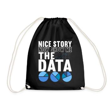 Data Scientist Data Analyst - Drawstring Bag - black - Front