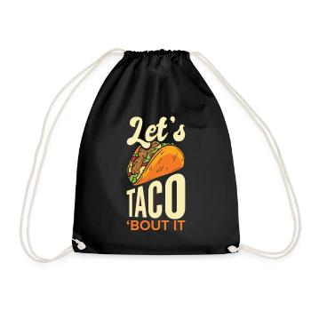 Fast Food Taco Cheesy Humorvolles Wortspiel - Turnbeutel - Schwarz - Vorne