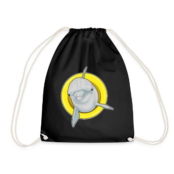 Été de la nage dans le ring de natation des dauphins - Sac de sport léger - noir - Devant