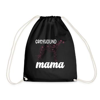Greyhound Racing Greyhound Mama Greyhound Racer - Drawstring Bag - black - Front