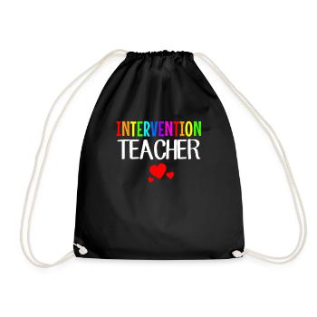 Intervention Teacher, Intervention specialist - Turnbeutel - Schwarz - Vorne