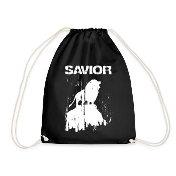 Savior Erretter Jesus Löwe Christlich Religion - Turnbeutel - Schwarz - Vorne