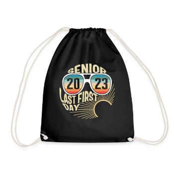 Senior Last First Day 2023 Shirt, Ende der Klasse - Turnbeutel - Schwarz - Vorne