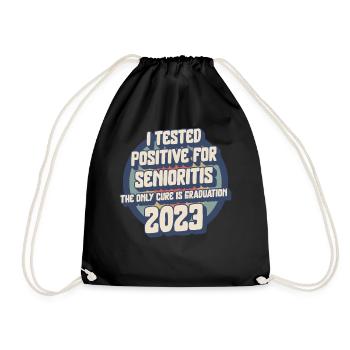 Senior testé positif pour la chemise Senioritis 2023, - Sac de sport léger - noir - Devant