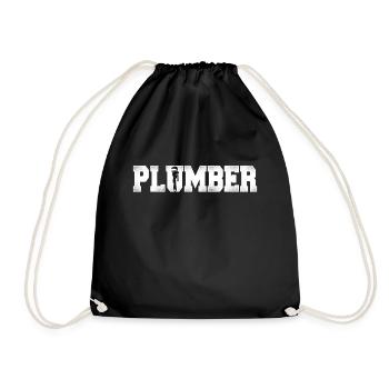 Plombier Plombier Plombier Vintage Plombier - Sac de sport léger - noir - Devant