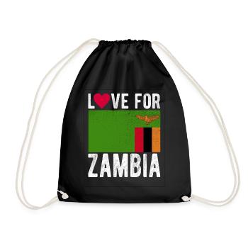 Sambia Souvenir - Turnbeutel - Schwarz - Vorne