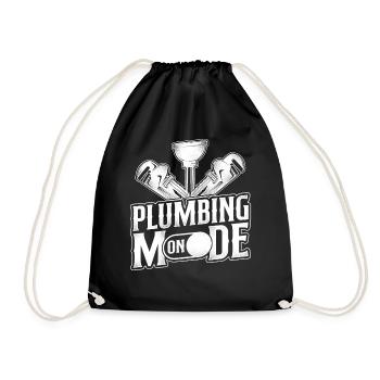 Plumbing Plumber Vintage Plumbing - Drawstring Bag - black - Front