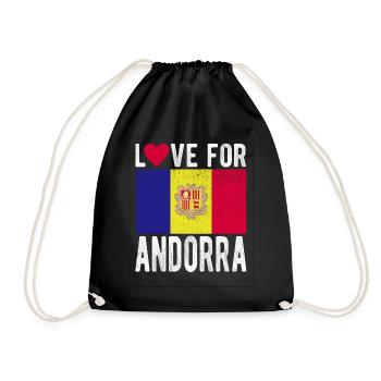 Andorra Souvenir - Turnbeutel - Schwarz - Vorne