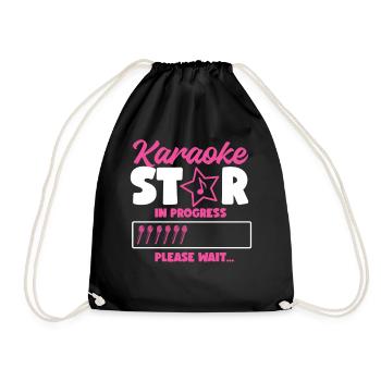 Karaoke Singer Karaoke Star In - Turnbeutel - Schwarz - Vorne
