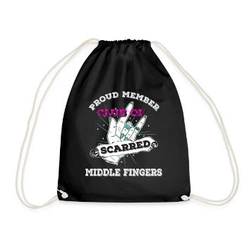 Hairdresser Shirt Proud Member Funny Saying - Drawstring Bag - black - Front