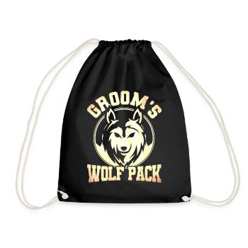 Grooms Wolf Pack - Turnbeutel - Schwarz - Vorne