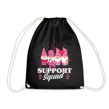 Gnome Support Suqad - Drawstring Bag - black - Front