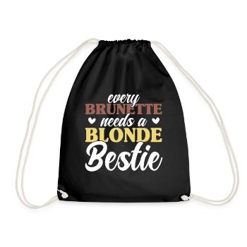 Every Brunette Needs A Blonde Beast - Drawstring Bag - black - Front