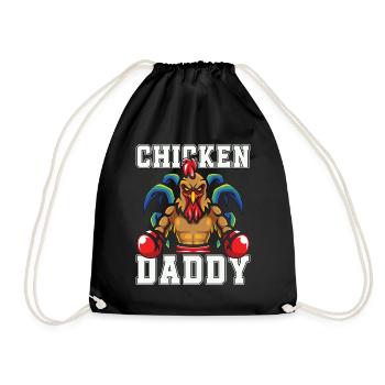 Cock Chicken Daddy Farm Animal Cock Lover - Turnbeutel - Schwarz - Vorne