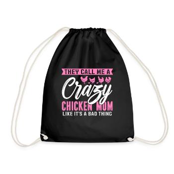 Cock They Call Me A Crazy Chicken Pet Cock Lover - Turnbeutel - Schwarz - Vorne