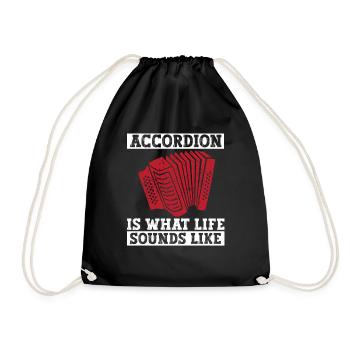 Accordion Is What Life Sounds Like - Akkordeon - Drawstring Bag - black - Front