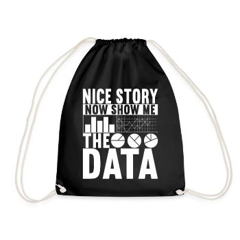 Data Scientist Data Analyst - Drawstring Bag - black - Front