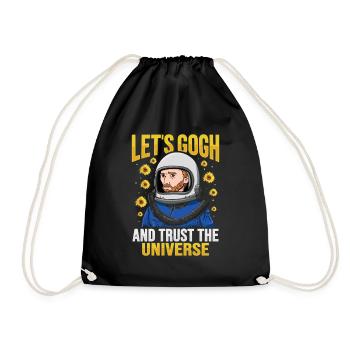 Van Gogh Astronaut - Drawstring Bag - black - Front